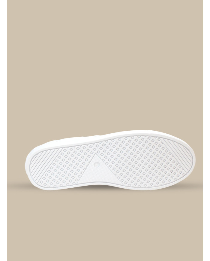 Cravate.tn | Sneakers Cuir en Blanc - Izem