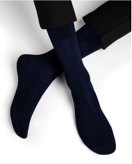 Cravate.tn | Lot de 3 paires de Chaussettes fil d'Ecosse - Bleu Marine