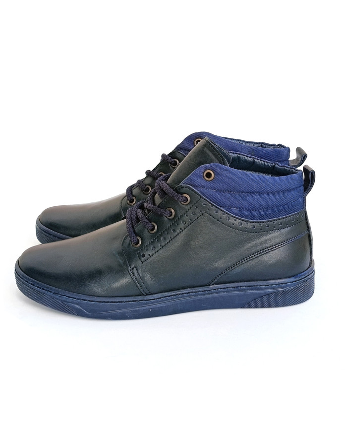 Boots clearance cuir bleu