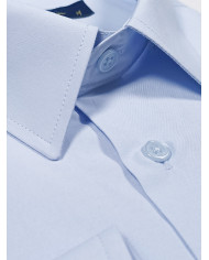 Chemise Popeline - Col Français - Bleu Ciel