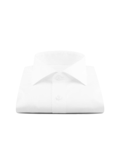 Chemise Popeline - Col Français - Blanc Chemise Popeline - Col Français - Blanc