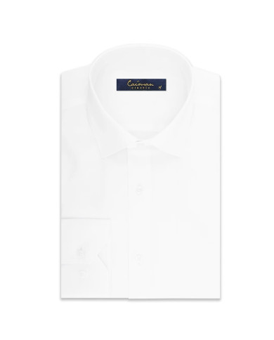 Chemise Popeline - Col Français - Blanc Chemise Popeline - Col Français - Blanc