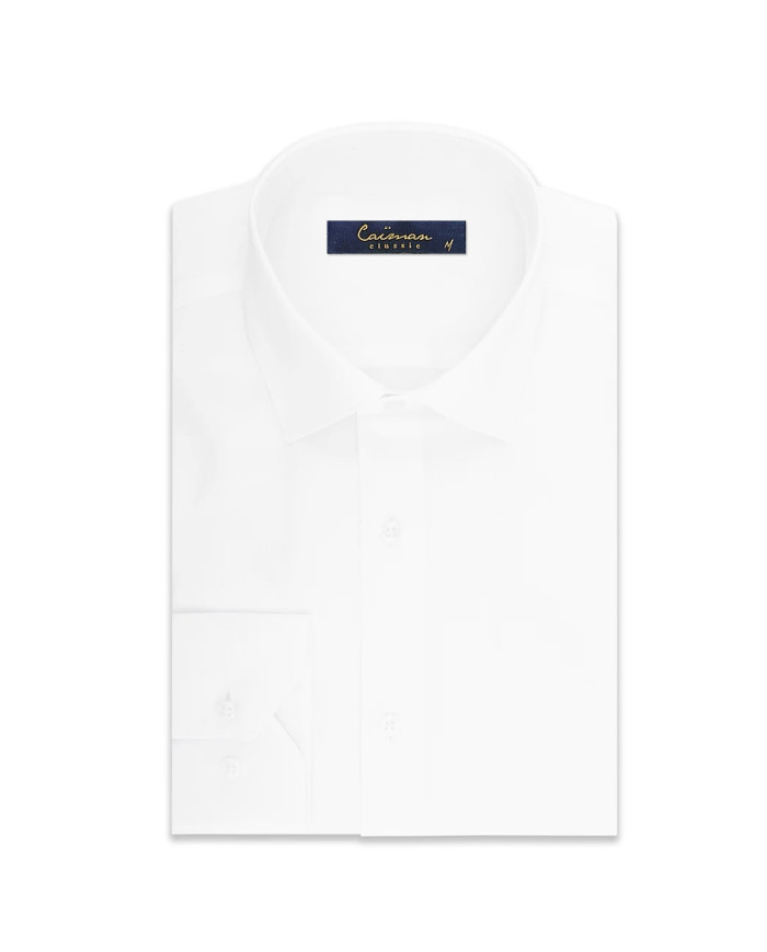 Chemise Popeline - Col Français - Blanc