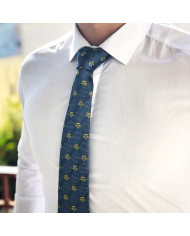 Cravate.tn | Cravate bleue à motifs balance
