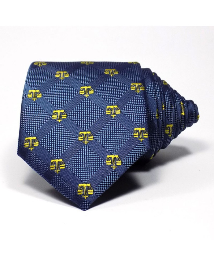 Cravate.tn | Cravate bleue à motifs balance