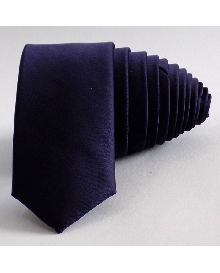 Cravate.tn | Cravate Bleu Marine Satinée