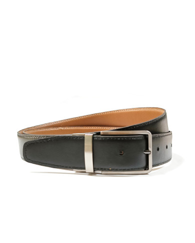 Ceinture cuir réversible : Camel & noir Ceinture cuir réversible : Camel & noir
