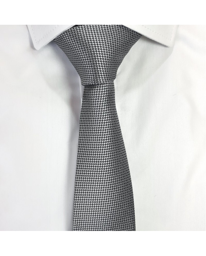 Cravate.tn | Cravate Gris Argent Faux Uni