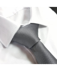 Cravate.tn | Cravate Gris Argent Faux Uni