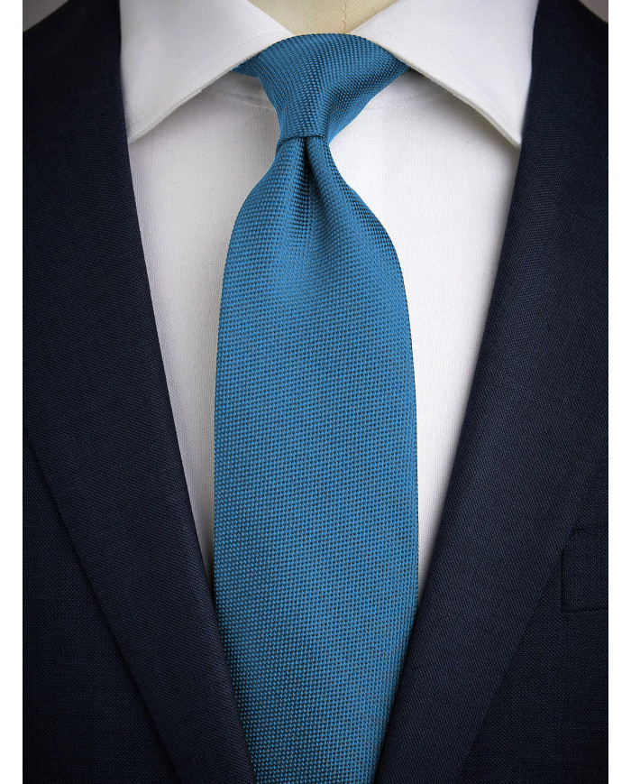 Cravate.tn | Cravate bleu Azur clair faux uni
