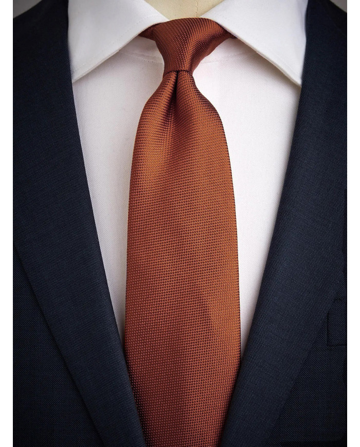 Cravate.tn | Cravate rouge brique faux uni