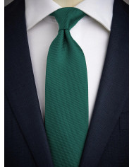 Cravate verte pin faux uni