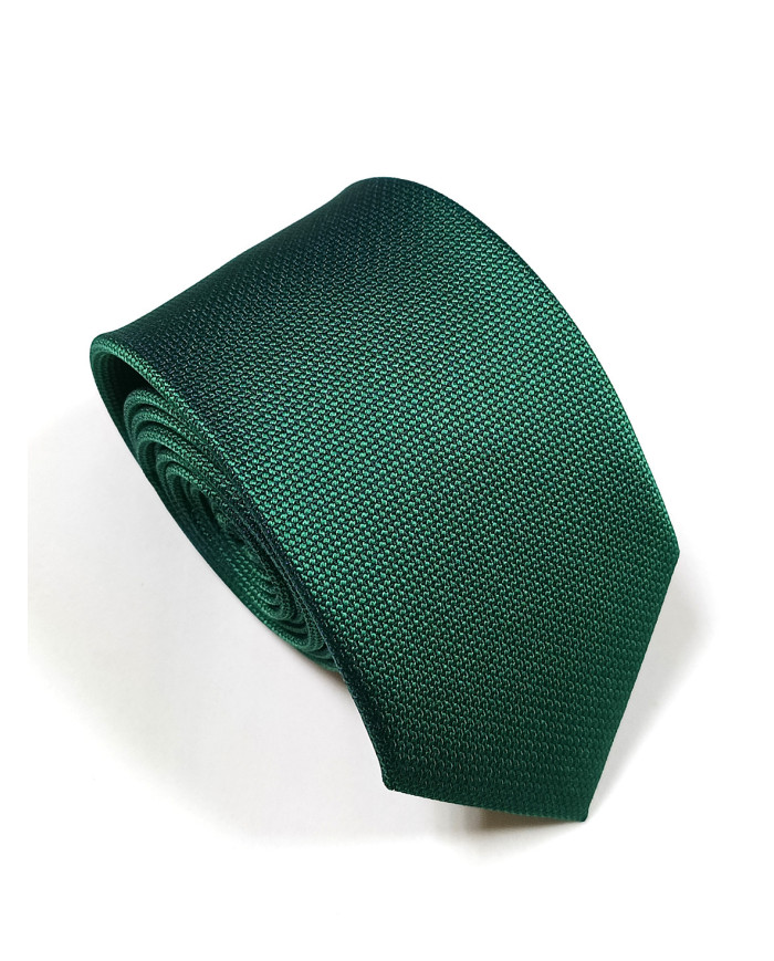 Cravate verte pin faux uni