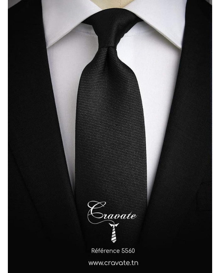 Cravate Noir faux uni