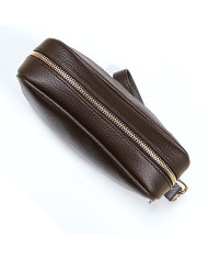 Cravate.tn | Mini trousse pour homme Marron Grainé