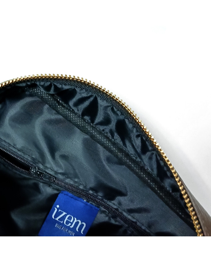 Cravate.tn | Mini trousse pour homme Marron Grainé