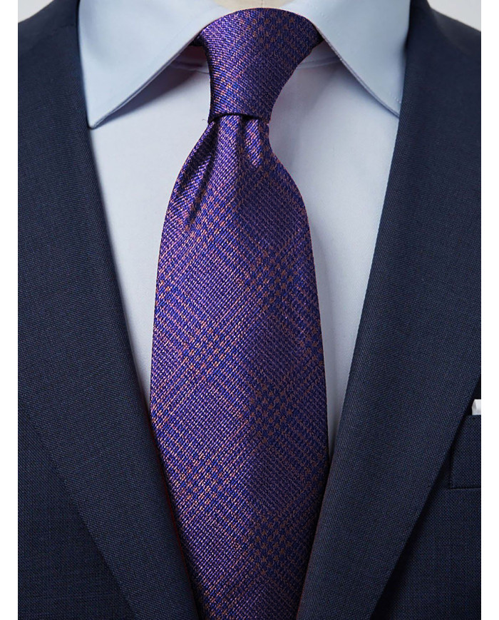 Cravate.tn | Cravate écossaise bleu marron