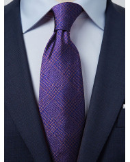 Cravate.tn | Cravate écossaise bleu marron