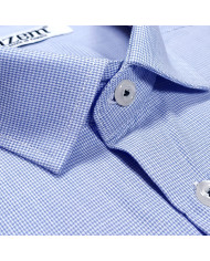 Chemise à col français en coton Oxford en Bleu ciel