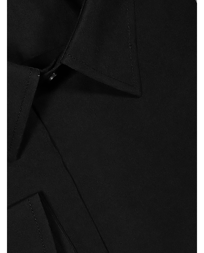 Cravate.tn | Chemise Col Français avec boutons cachés - Noir