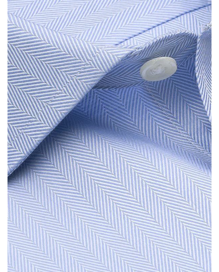 Chemise en chevron bleu ciel