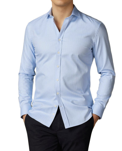 Chemise en chevron bleu ciel