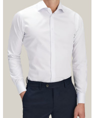 Cravate.tn | Chemise Col Français stretch - blanc
