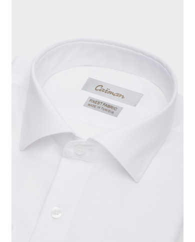 Cravate.tn | Chemise Col Français stretch - blanc