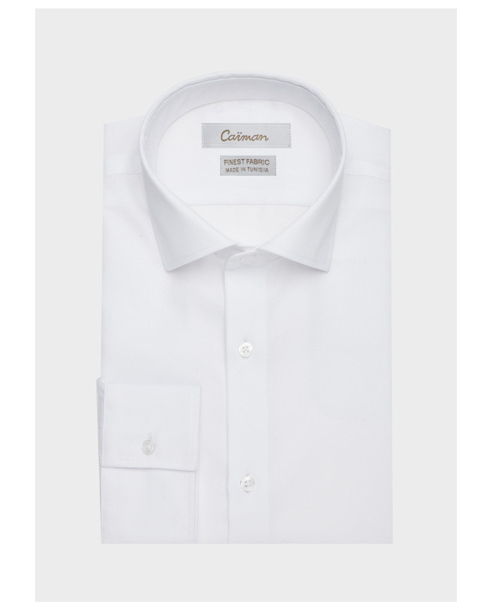 Cravate.tn | Chemise Col Français stretch - blanc