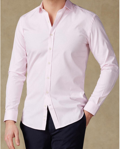 Cravate.tn | Chemise Col Français stretch - Rose Cravate.tn | Chemise Col Français stretch - Rose