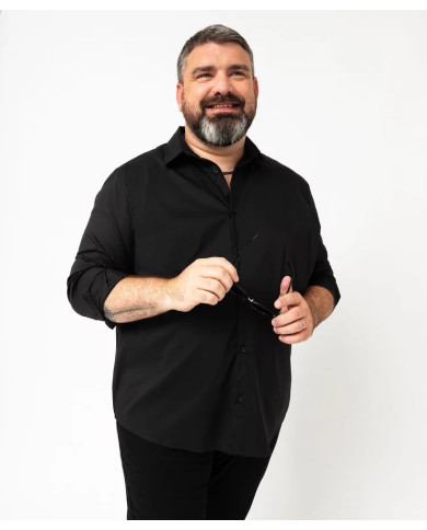 Cravate.tn | Chemise Col Français Regular Fit - Noir Cravate.tn | Chemise Col Français Regular Fit - Noir