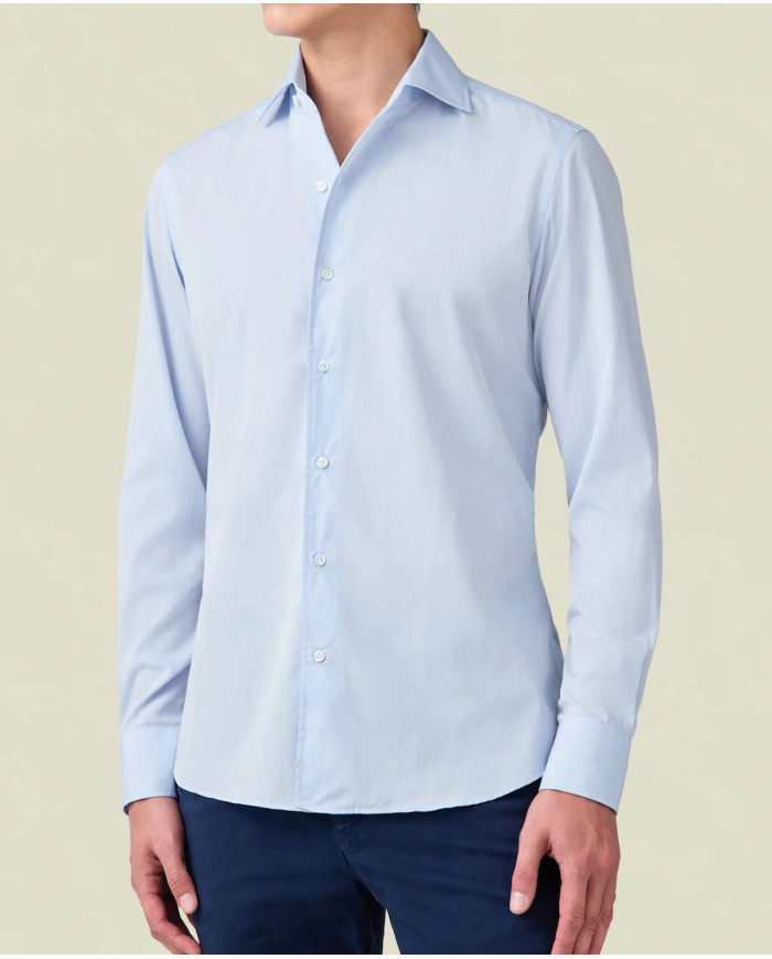 Cravate.tn | Chemise Col Français stretch - Bleu ciel