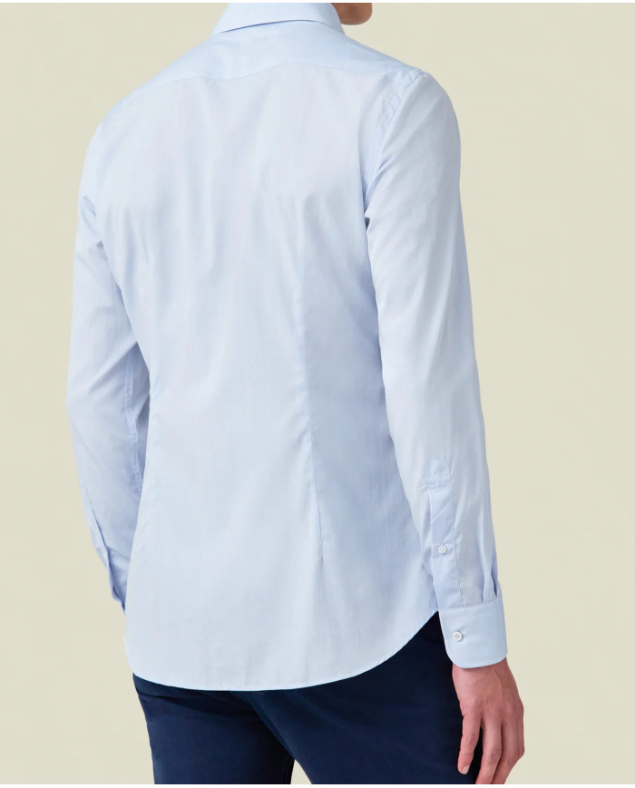 Cravate.tn | Chemise Col Français stretch - Bleu ciel