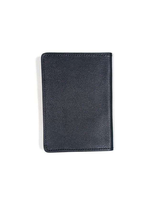 Cravate.tn | Porte Passeport en cuir Bleu nuit