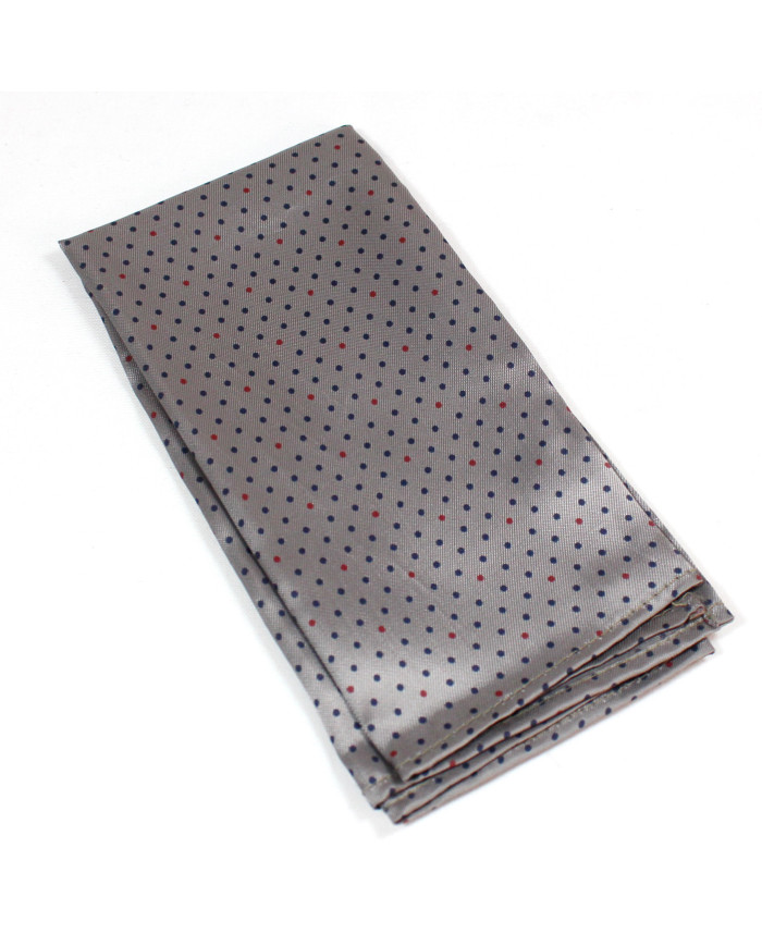 Pochette grise à pois