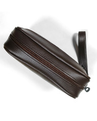 Cravate.tn | Trousse d'affaire marron grainé pour hommes XL
