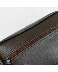 Cravate.tn | Trousse d'affaire marron grainé pour hommes XL