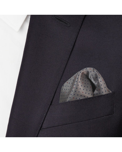 Pochette grise à pois