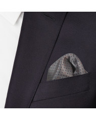 Pochette grise à pois