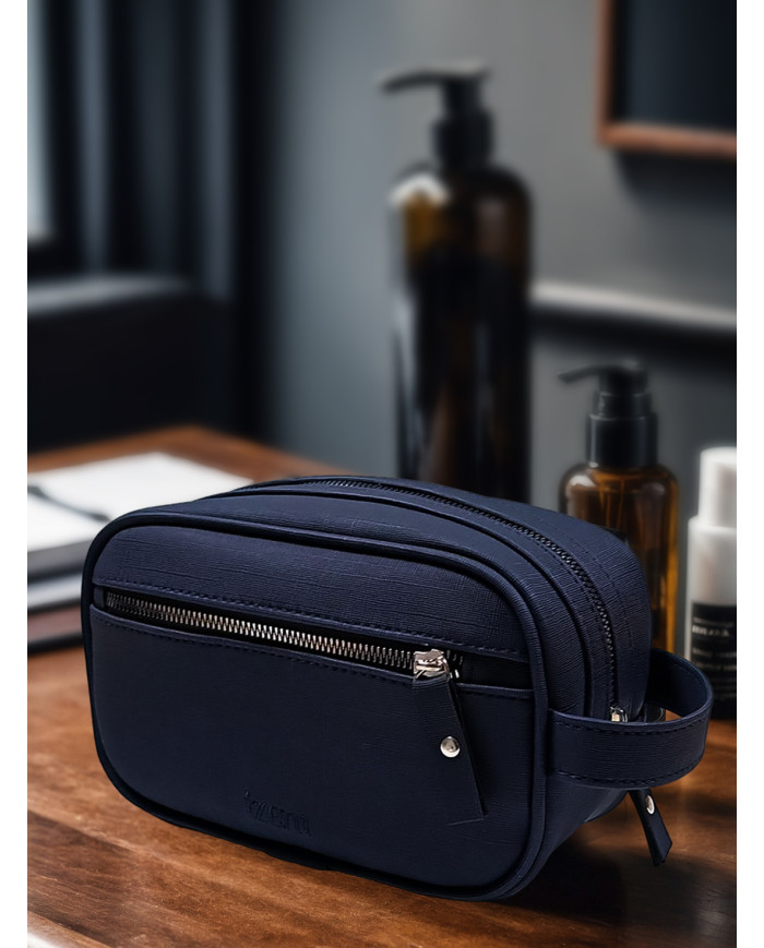 Cravate.tn | Trousse pour homme Noir Grainé
