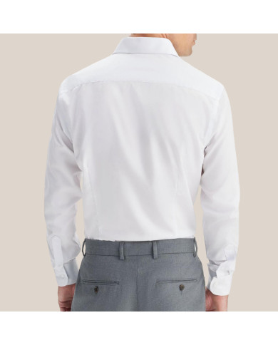 Cravate.tn | Chemise Col Français en popeline stretch - blanc Cravate.tn | Chemise Col Français en popeline stretch - blanc