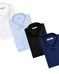 Chemise Col Français en popeline stretch