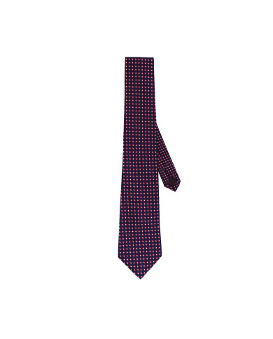 Cravate.tn | Cravate bleu marine avec des motifs en carreaux rouge Cravate.tn | Cravate bleu marine avec des motifs en carreaux rouge