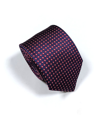 Cravate.tn | Cravate bleu marine avec des motifs en carreaux rouge Cravate.tn | Cravate bleu marine avec des motifs en carreaux rouge