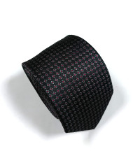 Cravate.tn | Cravate noire à motifs en rouge