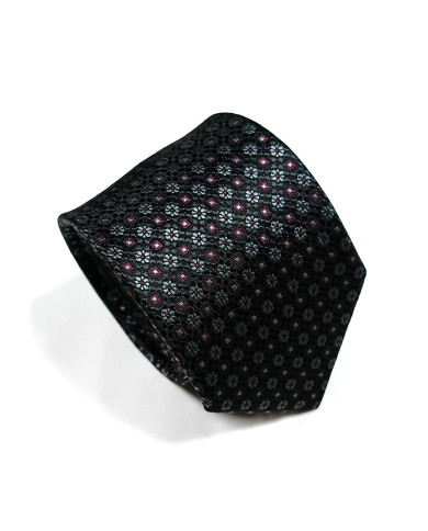 Cravate.tn | Cravate noire avec motifs fantaisie - Collection Gentleman Cravate.tn | Cravate noire avec motifs fantaisie - Collection Gentleman