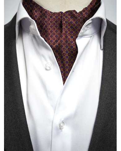 Cravate Foulard bordeaux avec motifs fantaisie Cravate Foulard bordeaux avec motifs fantaisie