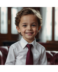 Cravate.tn | Cravate pour enfants : Rouge Bordeaux Satinée