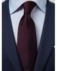 Cravate.tn | Cravate noire à petit pois rouge