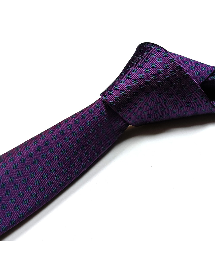 Cravate.tn | Cravate aubergine avec motifs fantaisie - Collection Gentleman